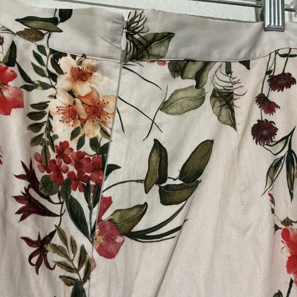 NWT Antonio Melani Genny Ruffle Faux Wrap Skirt Ivory Noon Sunshine Floral 10 - Picture 6 of 6
